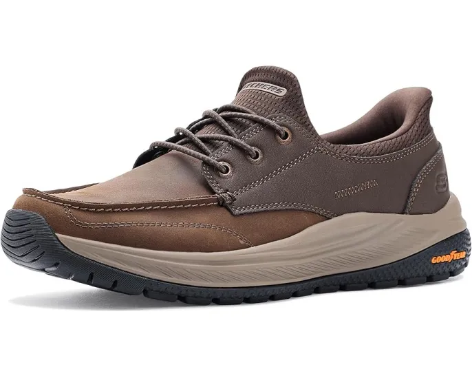 SKECHERS Meroe Ollie мужские слипоны из кожи с памятью формы