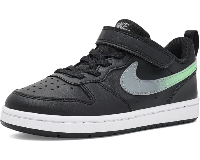 Кроссовки Nike Court Borough Low Fade для детей Black и Illusion Green