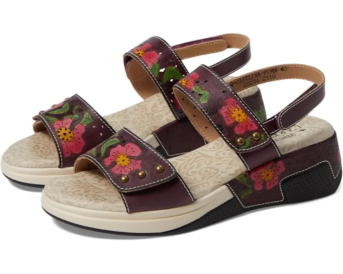 Сандалии Caitlina с ручной росписью цветов и ремешком на щиколотке L'Artiste by Spring Step