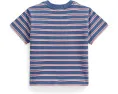 Полосатая футболка из хлопкового трикотажа для младенцев Polo Ralph Lauren