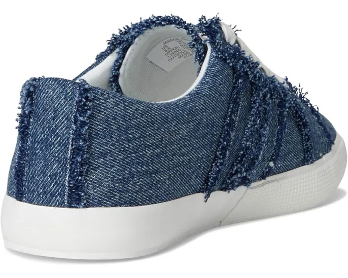 Кроссовки Lauren Ralph Lauren Janson Frayed Denim с потертым денимом и вулканизированной подошвой