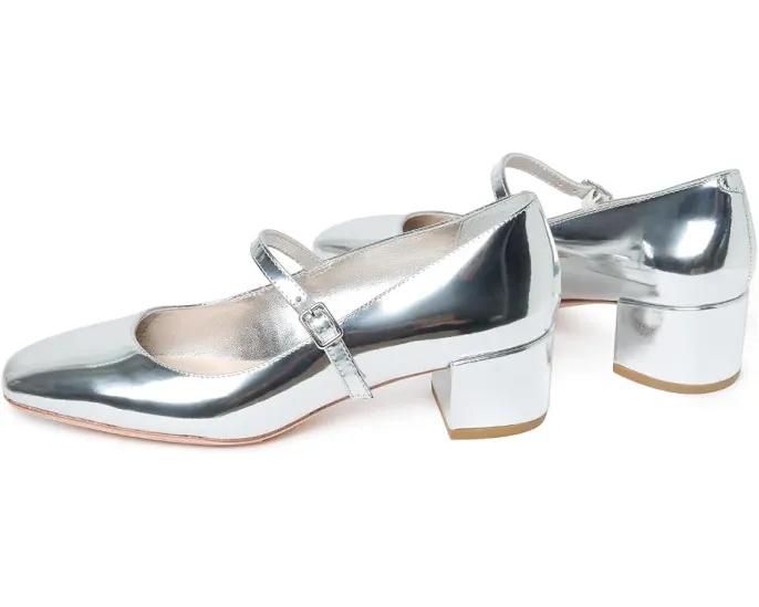 Туфли Lyra Mary Jane от Loeffler Randall серебристого цвета