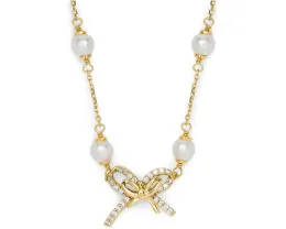 Ожерелье Kate Spade New York Girlie Pearlie с жемчугом и бантом