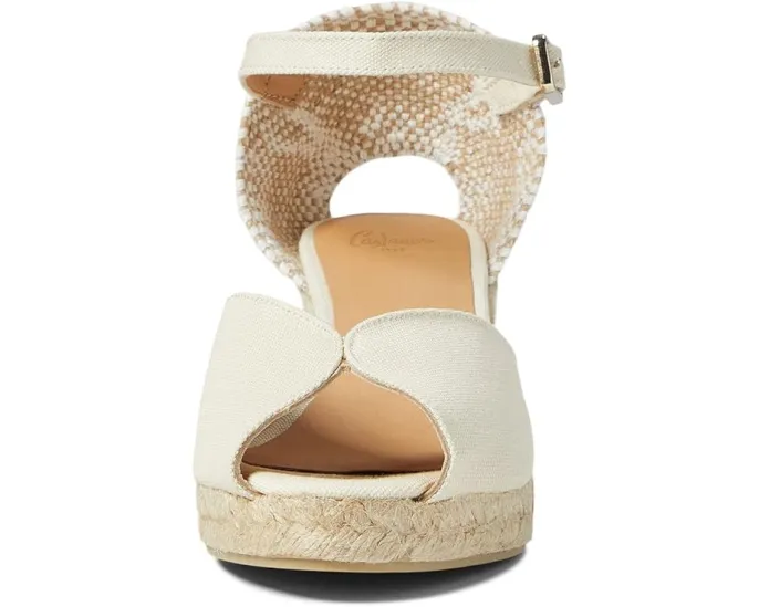 Босоножки Castaner Bianca на платформе 60 мм с клином из эспадрилий