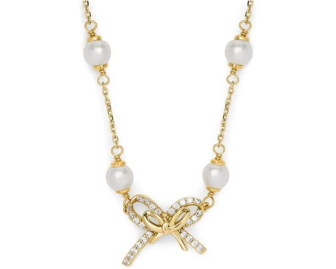 Ожерелье Kate Spade New York Girlie Pearlie с жемчугом и бантом