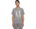 Футболка Armani Exchange Icon Logo Printed Tee с контрастным принтом и круглым вырезом