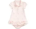 Polo Ralph Lauren Kids Платье для девочки с рюшами и комплектом блумеров