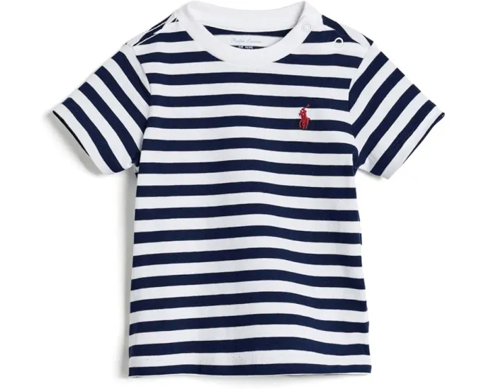 Детская футболка из хлопка джерси с полосками Polo Ralph Lauren