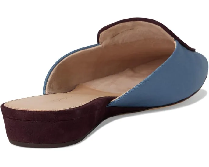 Туфли-мюли Veronica Beard Moritz из ткани faille с низким каблуком и контрастной окантовкой