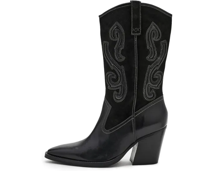 Сапоги Free People Fast Lane Fringe с бахромой и квадратным каблуком