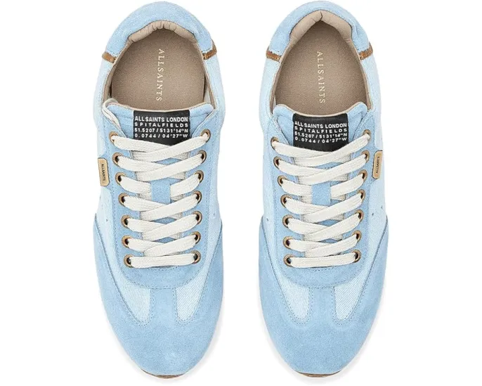 Кроссовки AllSaints Liam Low Top с эффектом денима