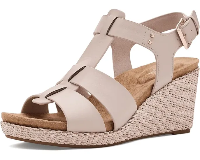 Клинья Rockport Belle с открытым носом и кожаным верхом
