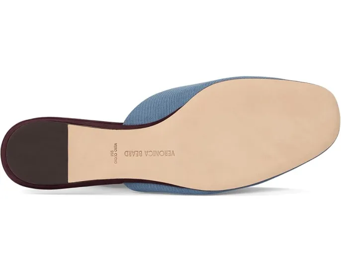 Туфли-мюли Veronica Beard Moritz из ткани faille с низким каблуком и контрастной окантовкой