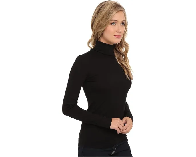 Классический топ Splendid с длинными рукавами и круглым вырезом из хлопка Supima