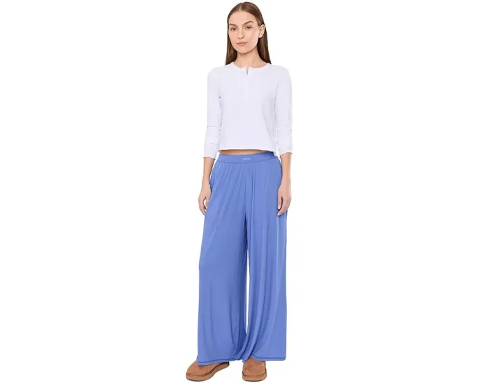 Широкие брюки Imogen Wide Leg Pants Rib из мягкой рубчатой ткани с высокой талией