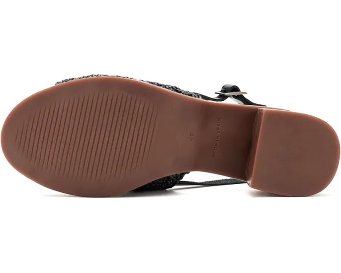 Босоножки Eric Michael Rafa с ремешком на пятке из кожи под рафию