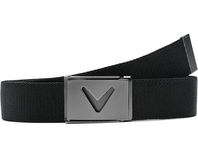 Ремень Callaway V-logo Web Belt с регулируемой пряжкой и логотипом