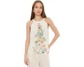 Блуза Vince Camuto без рукавов с высоким воротником и цветочным принтом