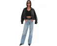 Майка Free People Solid Rib с квадратной спинкой и укороченным кроем