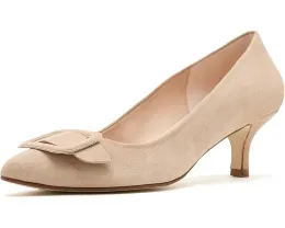 Туфли-лодочки Robin из замши с пряжкой и каблуком kitten heel от French Sole