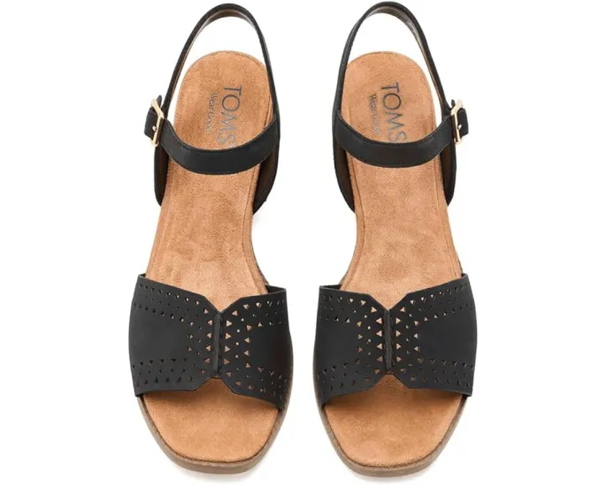 Сандалии TOMS Eloise на каблуке с квадратным носком и стопкой кожи