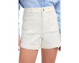 Madewell White Emmett Shorts - Tile White с нулевой просвечиваемостью