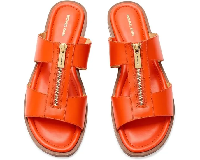 Сандалии Berkley Flat от MICHAEL Michael Kors с молнией и открытым мысом