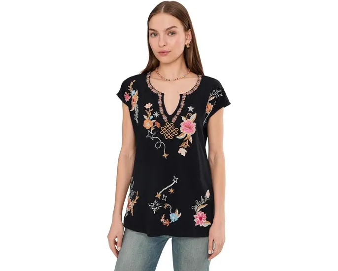 Футболка Tamika с цветной вышивкой от Karyn Seo