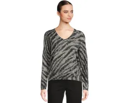 Свитер Elliott Lauren с V-образным вырезом и принтом Zebra Crossing