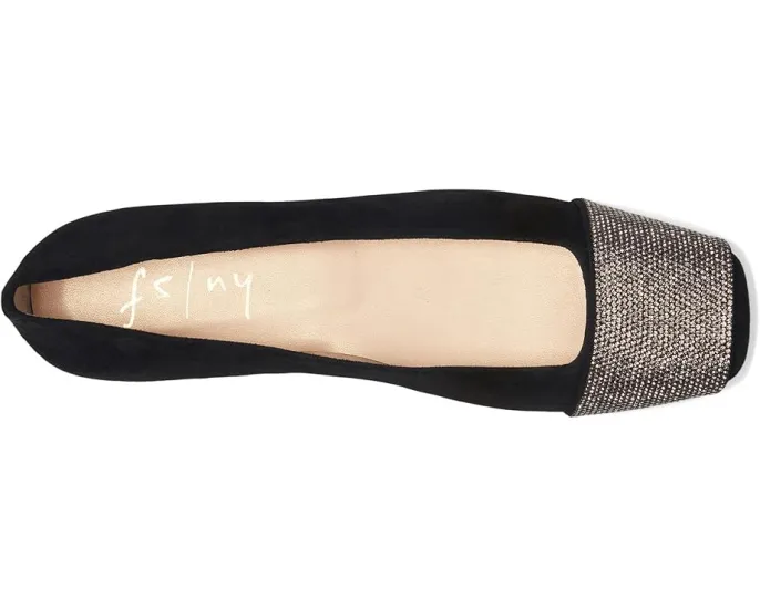 Лоферы Via от French Sole с квадратным носком и контрастным материалом