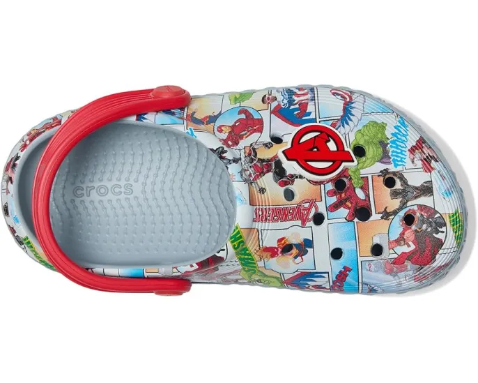 Детские сабо Crocs Avengers Off Court с принтом и задним ремешком
