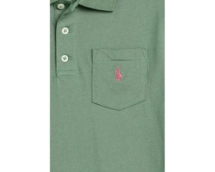 Детское поло Polo Ralph Lauren из хлопкового джерси с карманом