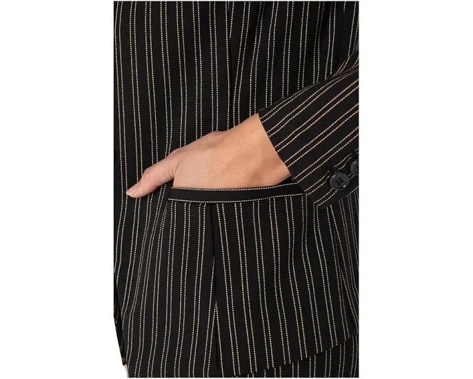 Приталенный блейзер Liverpool Los Angeles без воротника с суперстретч и полосатой расцветкой