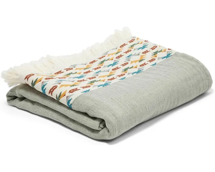 Плед Fringed Cotton из органического хлопка с бахромой от Pendleton