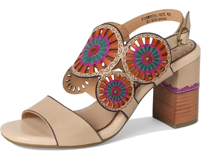 Сандалии Pinwheel на платформе с лазерной резьбой и ручной росписью L'Artiste by Spring Step