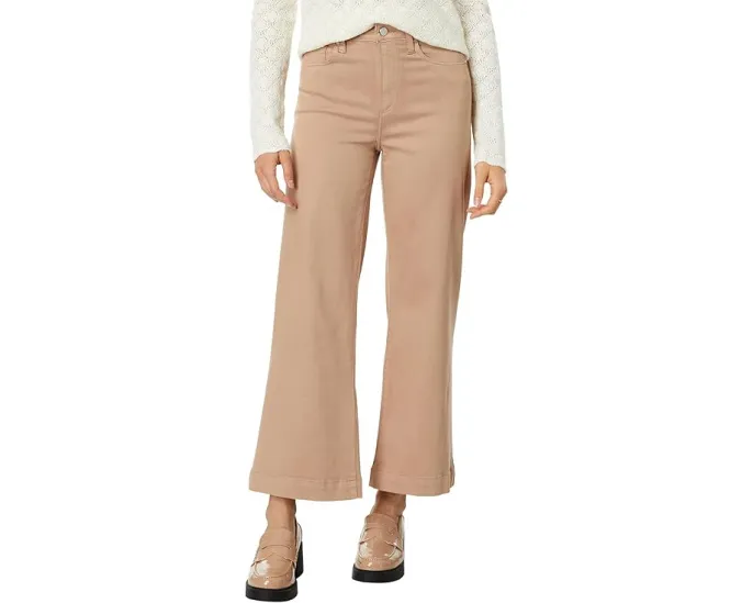 Джинсы Paige Anessa с люксовым покрытием French Latte и широкими штанинами