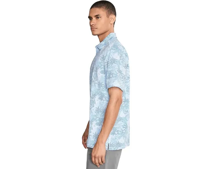 Поло Tommy Bahama Costa Wave Palm Azul с вышитым логотипом