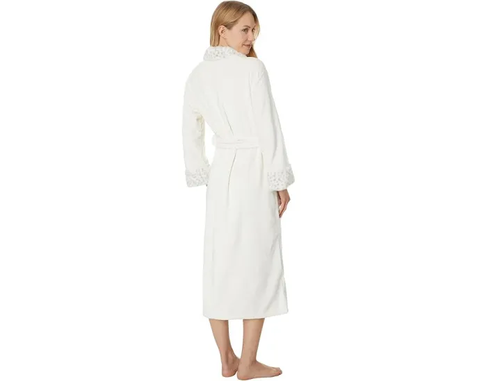 N by Natori Plush Lynx халат с поясом и принтом