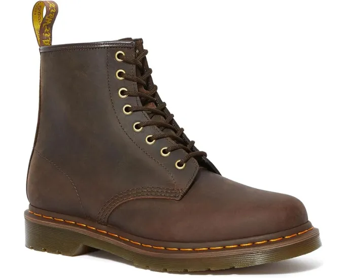 Ботинки Dr. Martens 1460 Crazy Horse Leather с 8 люверсами и устойчивой подошвой