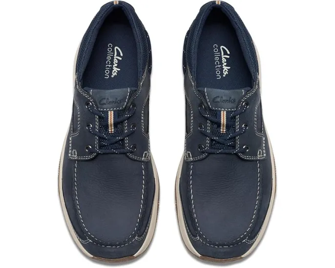 Clarks Sailview Lace кроссовки из натуральной кожи с круглым носком