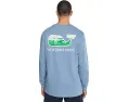 Длинная футболка Vineyard Vines с китом для гольфа и карманом