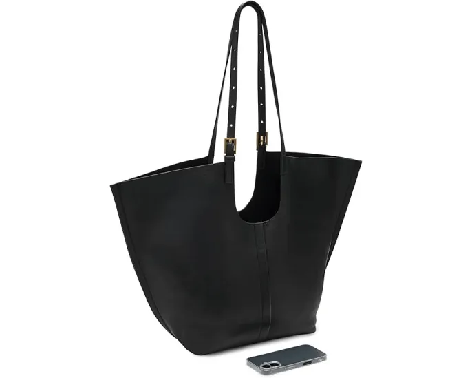 Сумка AllSaints Ara East/West Tote через плечо из овечьей кожи черная