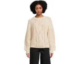 Свитер Free People Frankie Cable с рельефным узором и округлым вырезом