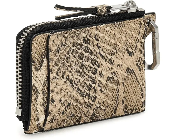 Кошелек AllSaints Remy Snake с шестигранным кольцом и тиснением под змею