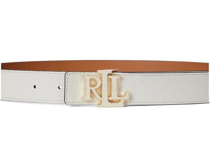 Ремень Lauren Ralph Lauren с логотипом из зернистой кожи реверсивный