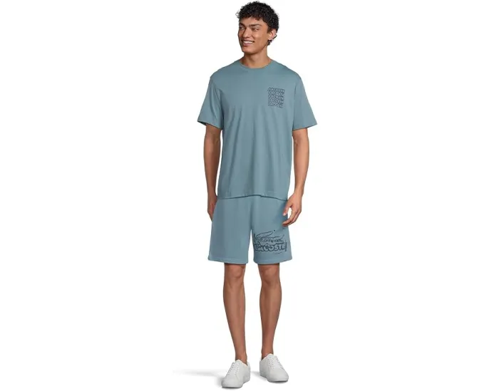 Футболка Lacoste с дисторшн-графикой