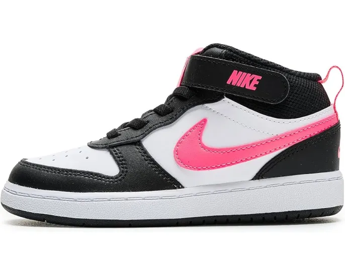 Детские кроссовки Nike Court Borough Mid 2 с застежкой на липучке из кожи