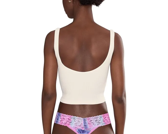 Трусы-стринги Hanky Panky Printed Signature Lace Original Rise с принтом