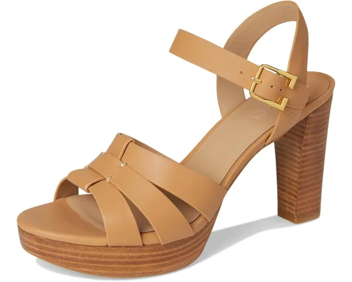 Сандалии Lauren Ralph Lauren Soffia Nappa Leather на платформе с квадратным каблуком