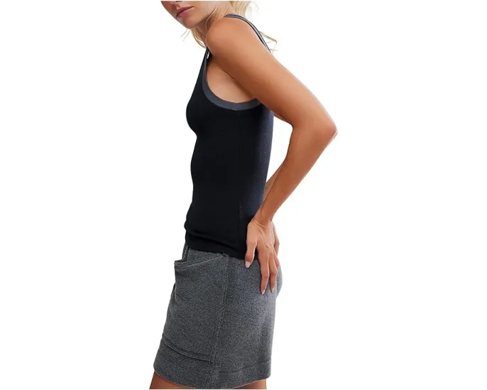 Майка Longer Days Tank от Free People с ребристой структурой